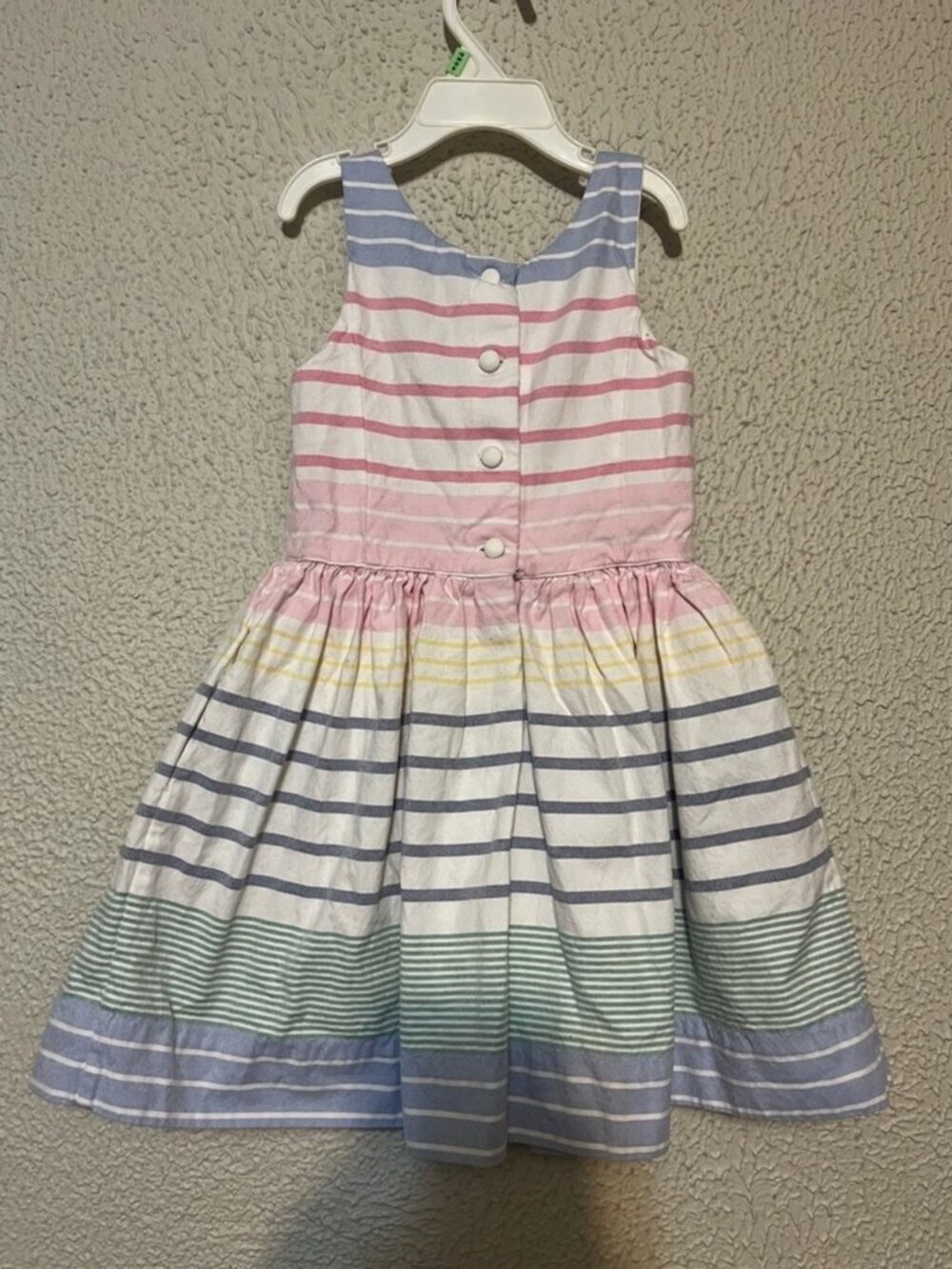 Polo Ralph Lauren Girls Pastel Stripe Oxford Dress Easter Spring Size 6